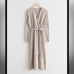& Other Stories Knit Wrap Dress